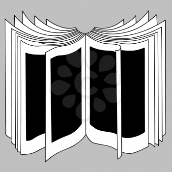 Royalty Free Clipart Image of an Opened Book
