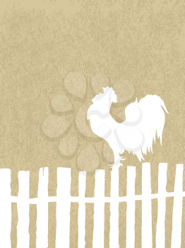 Royalty Free Clipart Image of a Rooster