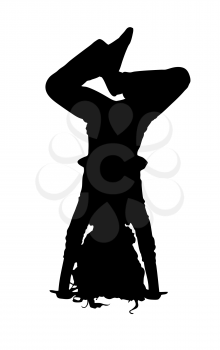 Royalty Free Clipart Image of a Dancing Girl