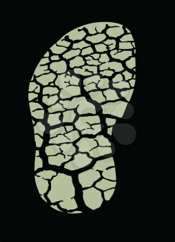 Royalty Free Clipart Image of a Footprint