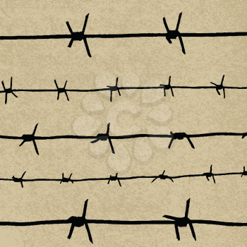 Royalty Free Clipart Image of Barbwire