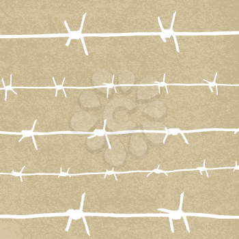 Royalty Free Clipart Image of Barbwire