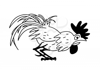 Royalty Free Clipart Image of a Rooster