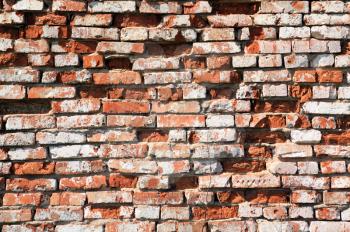 destroyed brick wall