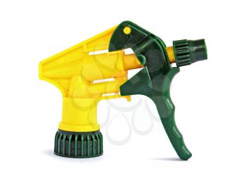 yellow sprayer on white background