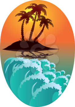 Tropical island, file EPS.8 illustration.
