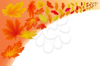 Abstract frame with autumn maple leaves, file EPS.8 illustration.