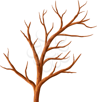 Tree without leaves, file EPS.8 illustration.