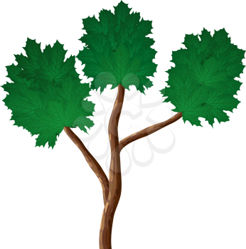  Abstract tree with green foliage, file EPS.8 illustration.