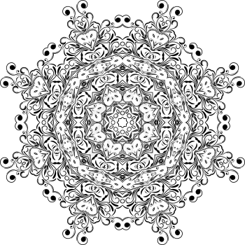 Circle floral ornament, EPS8 - vector graphics. 