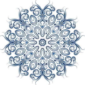 Snowflake on a white background, EPS8 - vector graphics.