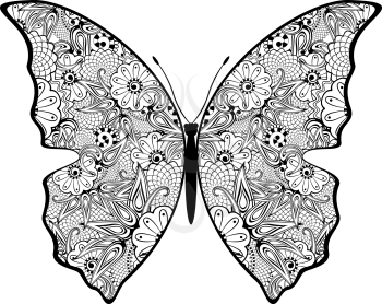 Exotic butterfly abstract patterns, EPS8 - vector graphics.