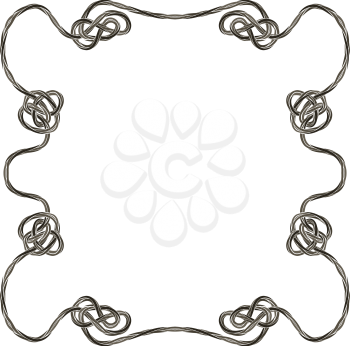 Rope with celtic knot frame for your text, EPS8 - vector graphics.