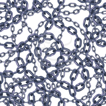 Metal chain links, seamless pattern, EPS8 - vector graphics.