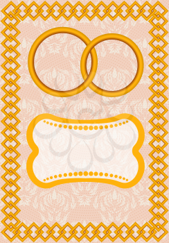 Wedding card or invitation style of baroque, EPS10 - vector graphics.