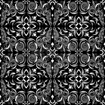 Abstract black and white seamless background, EPS8 - vector graphics.