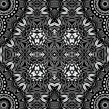Elegant Arabian black and white seamless ornament, EPS8 - vector graphics.
