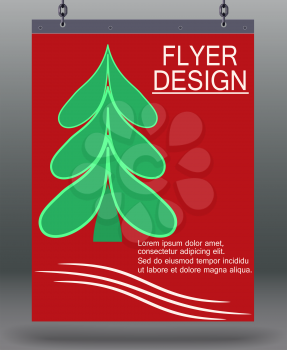 Design flyer Christmas, EPS10 - vector graphics.