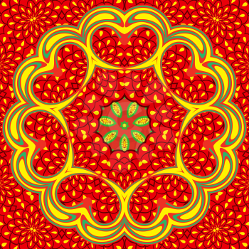 Abstract flower bright colorful, seamless background, EPS8 - vector graphics.
