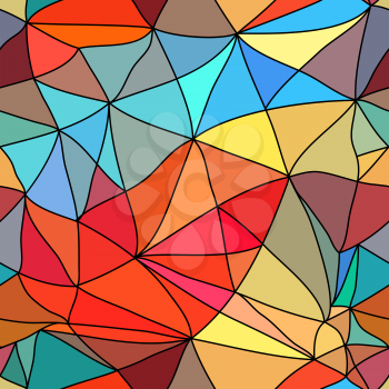 Geometric triangular seamless background stained-glass style abstract imitation , EPS8 - vector graphics.