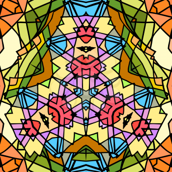 Classical stained-glass imitation style abstract seamless background, EPS8 - vector graphics.