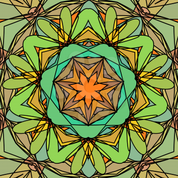Imitation stained-glass style abstract seamless background, EPS8 - vector graphics.