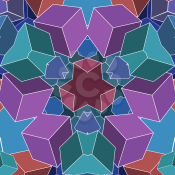 Geometric 3D abstract cube, polygon background, EPS8 - vector graphics.
