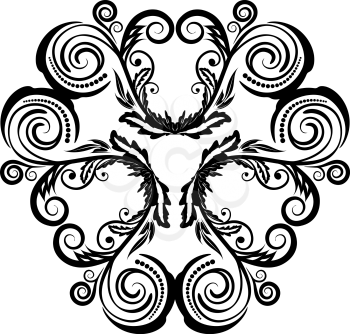 Circle floral ornament design element, EPS8 - vector graphics.