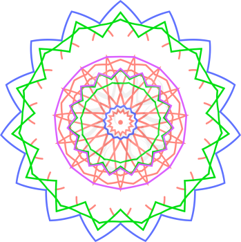 Original circle ornament design element, vector graphics.