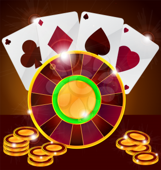 Royalty Free Clipart Image of a Casino Elements
