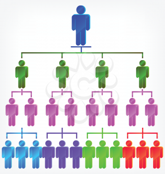 Royalty Free Clipart Image of Connected People