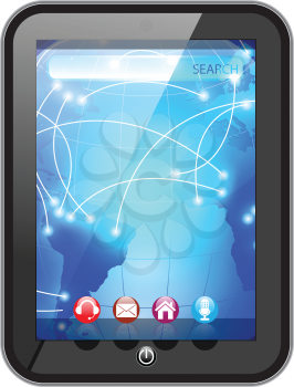 Royalty Free Clipart Image of a Tablet