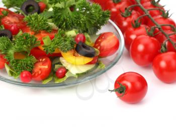 fresh salad with tomatoes
