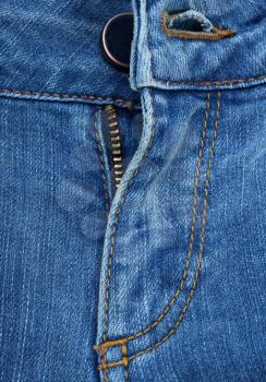Closeup blue jeans