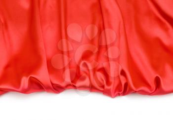 red silk fabric background