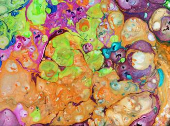 Colorful blots. Abstract background. Marble texture. Acrylic colors.