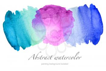Set of Abstract watercolor painted background isolated.