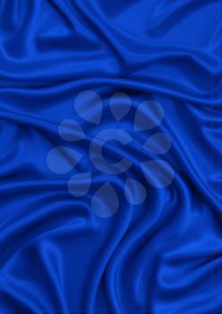 Dark blue silk material as a background