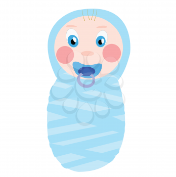 Royalty Free Clipart Image of a Baby Boy