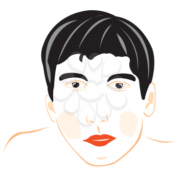 Royalty Free Clipart Image of a Man's Face