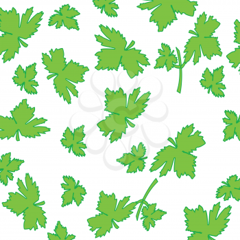 Seamless pattern from foliage on white background
