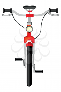 Bicycle type frontal on white background is insulated