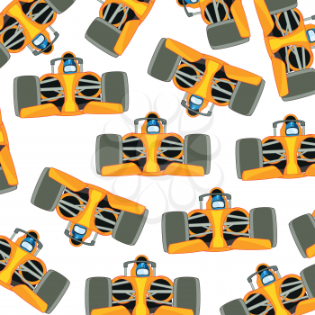 Vector illustration of the car for racing decorative pattern