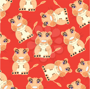 Animal hamster on red background is insulated