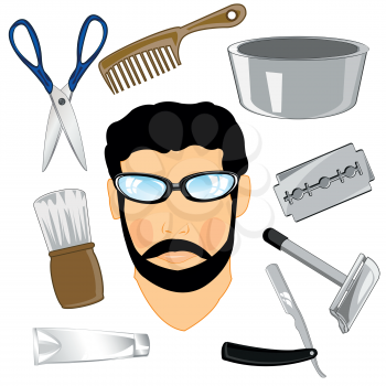 Subjects of the care for hair haircut shaving and other accessories for men