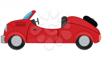Cartoon of the car cabriolet on white background is insulated