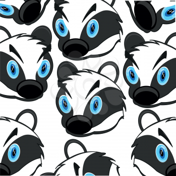Vector illustration animal badger on white background is insulated