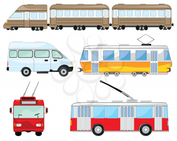Vector illustration of the transport facilities for transportation passenger