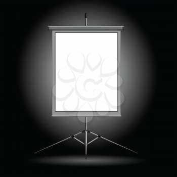 Royalty Free Clipart Image of a Slide Show Screen on a Black Shadow Background