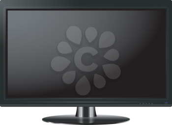 Royalty Free Clipart Image of a Plasma Television Set
